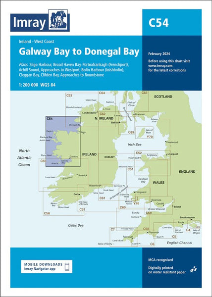 Galway Bay to Donegal Bay Imray Chart