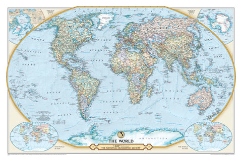 World 125th Anniversary Wall Map by National Geographic