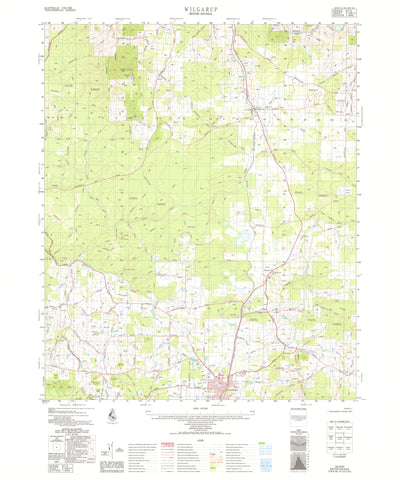 2129-4 Wilgarup 1:50k Topographic Map