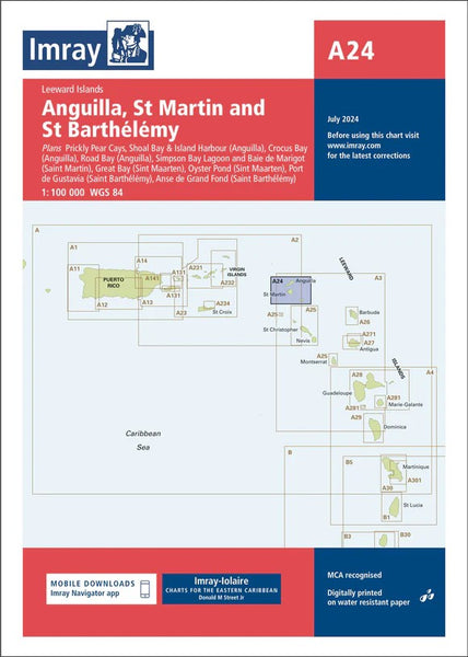 Anguilla, St Martin and St Barthélémy Imray Chart — Imray nautical chart