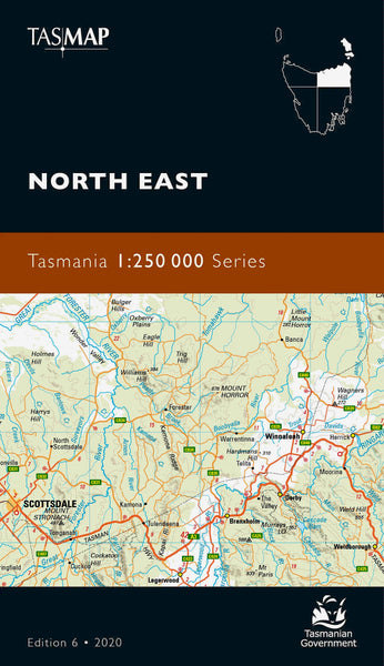 Tasmania North East Tasmap Map