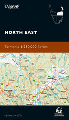 Tasmania North East Tasmap Map