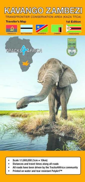 Kavango - Zambezi - Traks4Africa Map