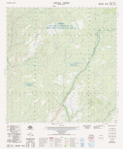 4361-3 Gidgia Creek 1:50k Topographic Map