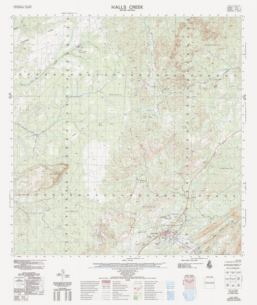 4461-4 Halls Creek 1:50k Topographic Map