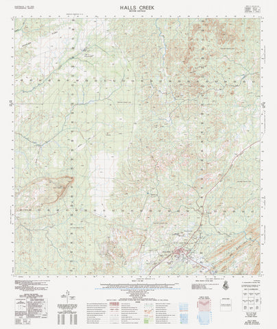 4461-4 Halls Creek 1:50k Topographic Map