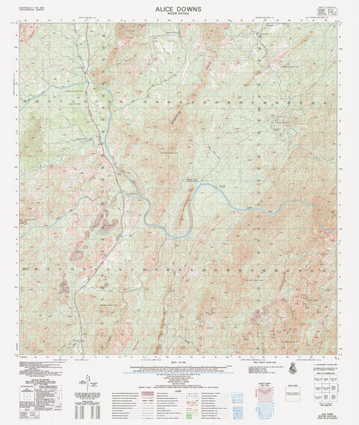4462-2 Alice Downs 1:50k Topographic Map