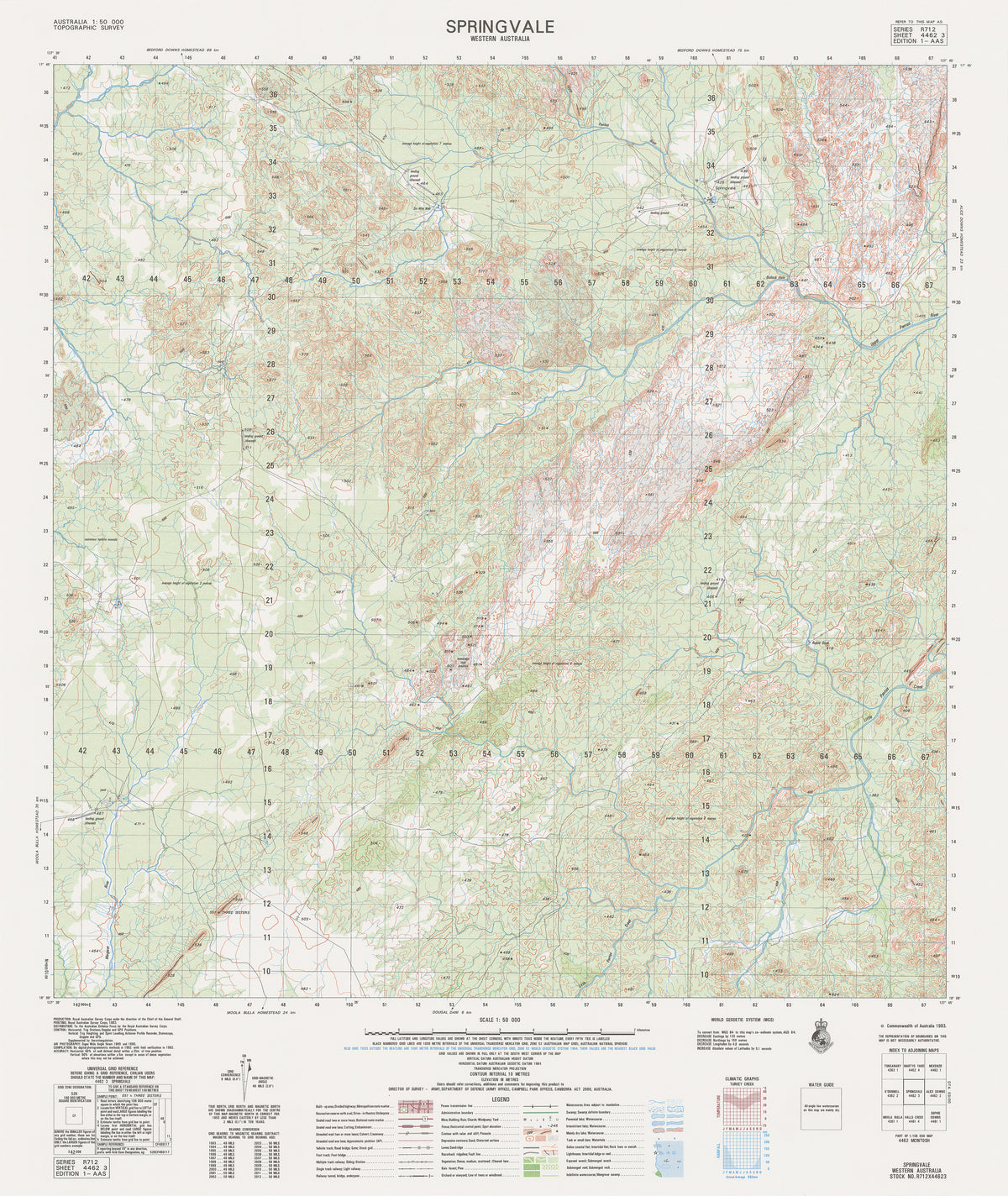 4462-3 Springvale 1:50k Topographic Map | Mapworld
