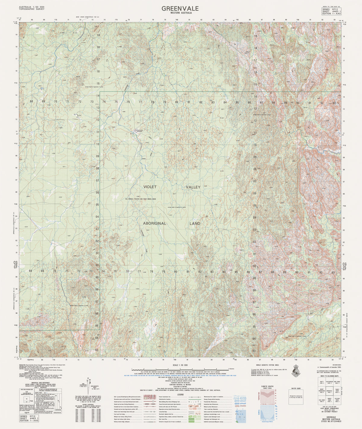 4463-1 Greenvale 1:50k Topographic Map | Mapworld