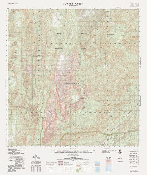 4463-2 Survey Creek 1:50k Topographic Map