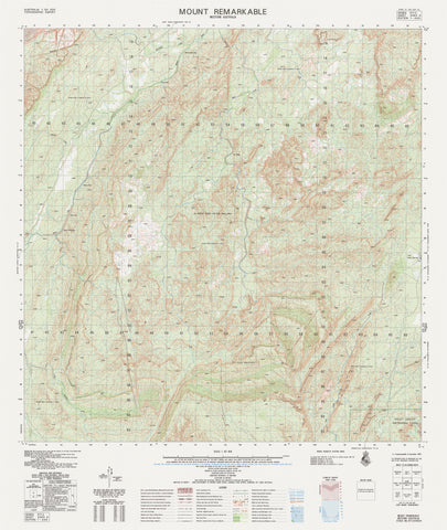 4463-4 Mount Remarkable 1:50k Topographic Map | Mapworld