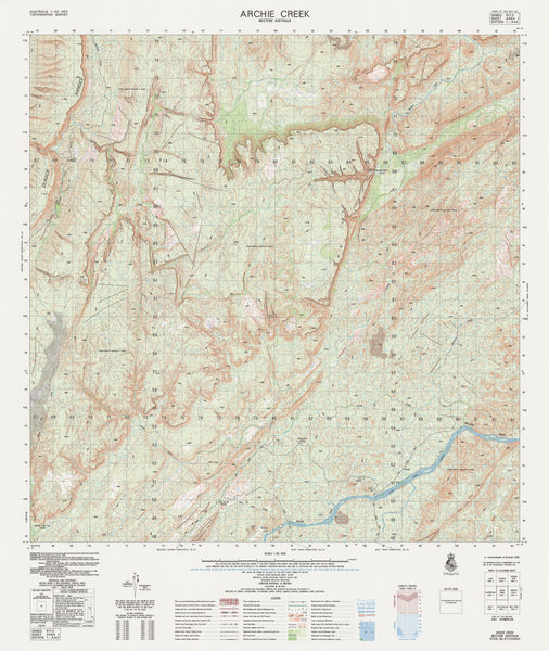 4464-1 Archie Creek 1:50k Topographic Map