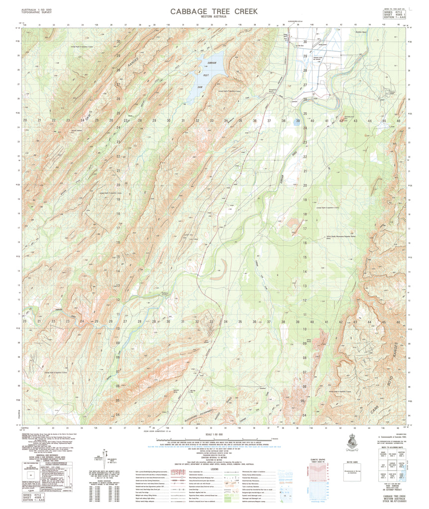 4565-1 Cabbage Tree Creek 1:50k Topographic Map | Mapworld