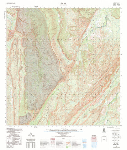 4565-4 Saw 1:50k Topographic Map | Mapworld