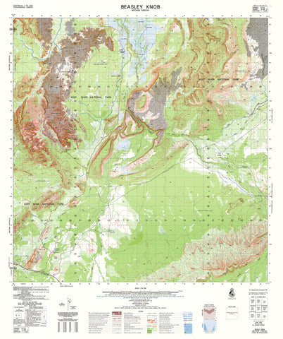4766-3 Beasley Knob 1:50k Topographic Map | Mapworld