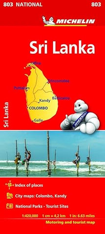 Sri Lanka Michelin National Map 803