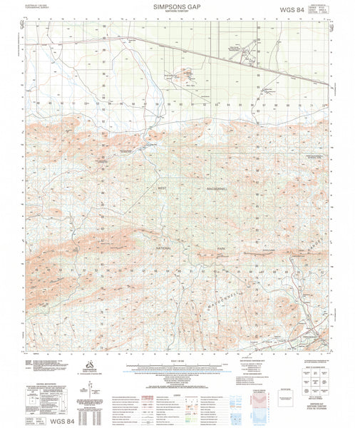 5650-4 Simpsons Gap 1:50k Topographic Map | Mapworld