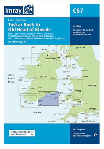 Tuskar Rock to Old Head of Kinsale Imray Chart