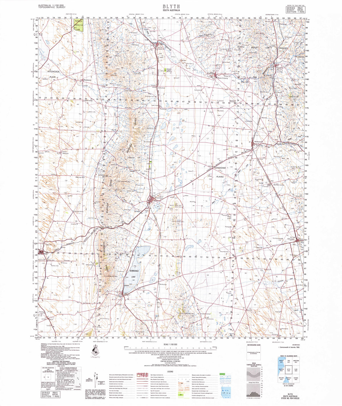 6530 Blyth 1:100k Topographic Map | Mapworld