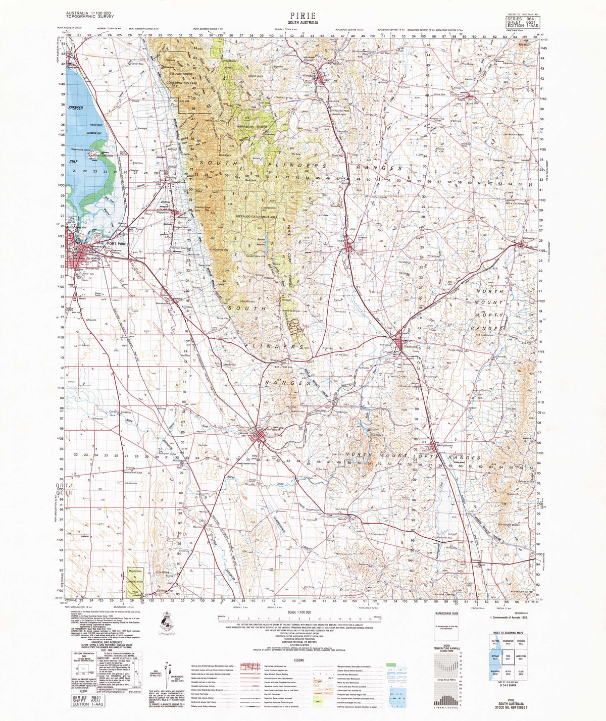 6531 Pirie 1:100k Topographic Map | Mapworld