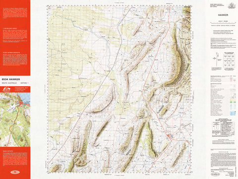 6534 Hawker 1:100k Topographic Map