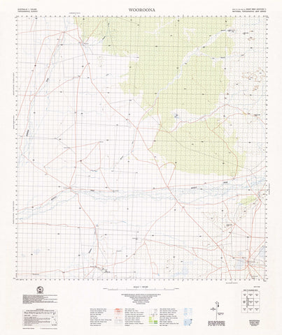 6557 Wooroona 1:100k Topographic Map