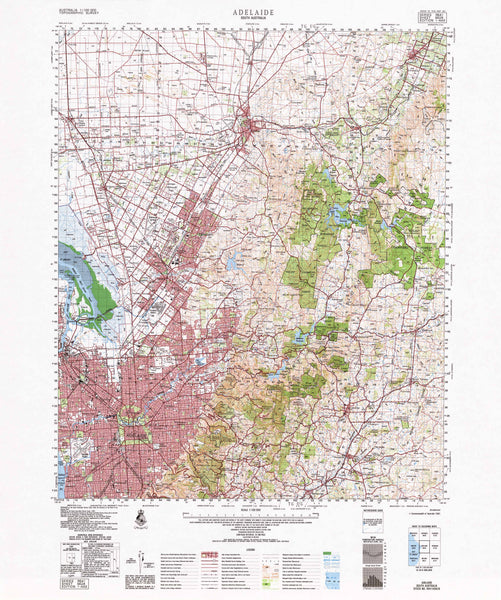 6628 Adelaide 1:100k Topographic Map