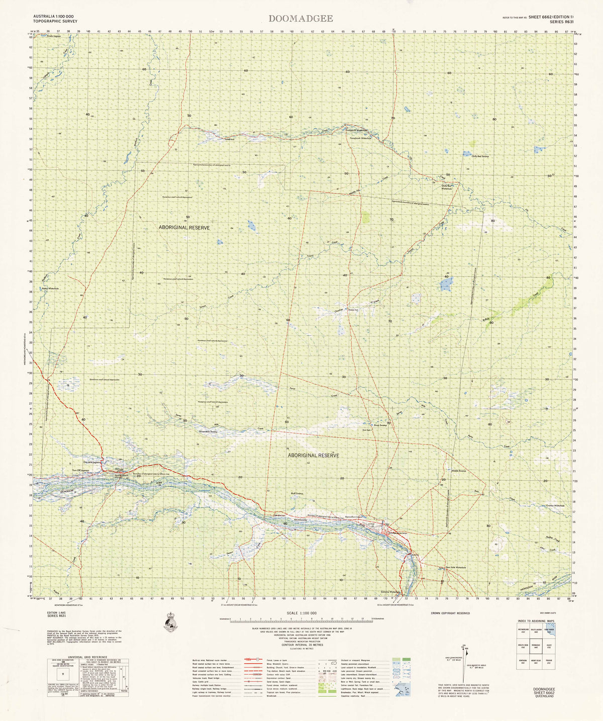 Dookie Map 6662 Doomadgee 1:100k Topographic Map | Mapworld