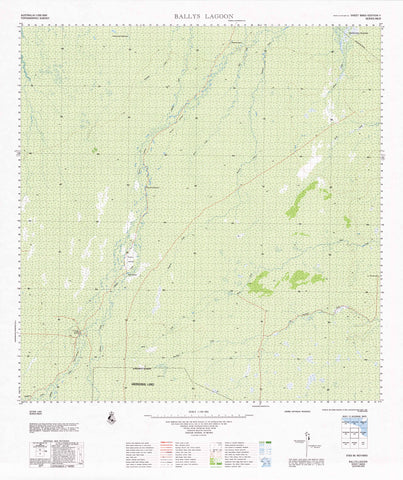 6663 Ballys Lagoon 1:100k Topographic Map