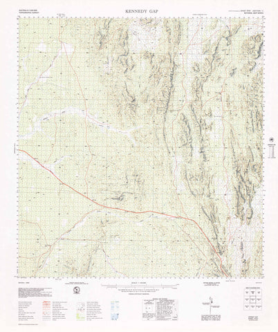 6757 Kennedy Gap 1:100k Topographic Map