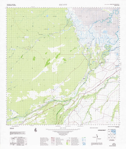 6762 Escott 1:100k Topographic Map