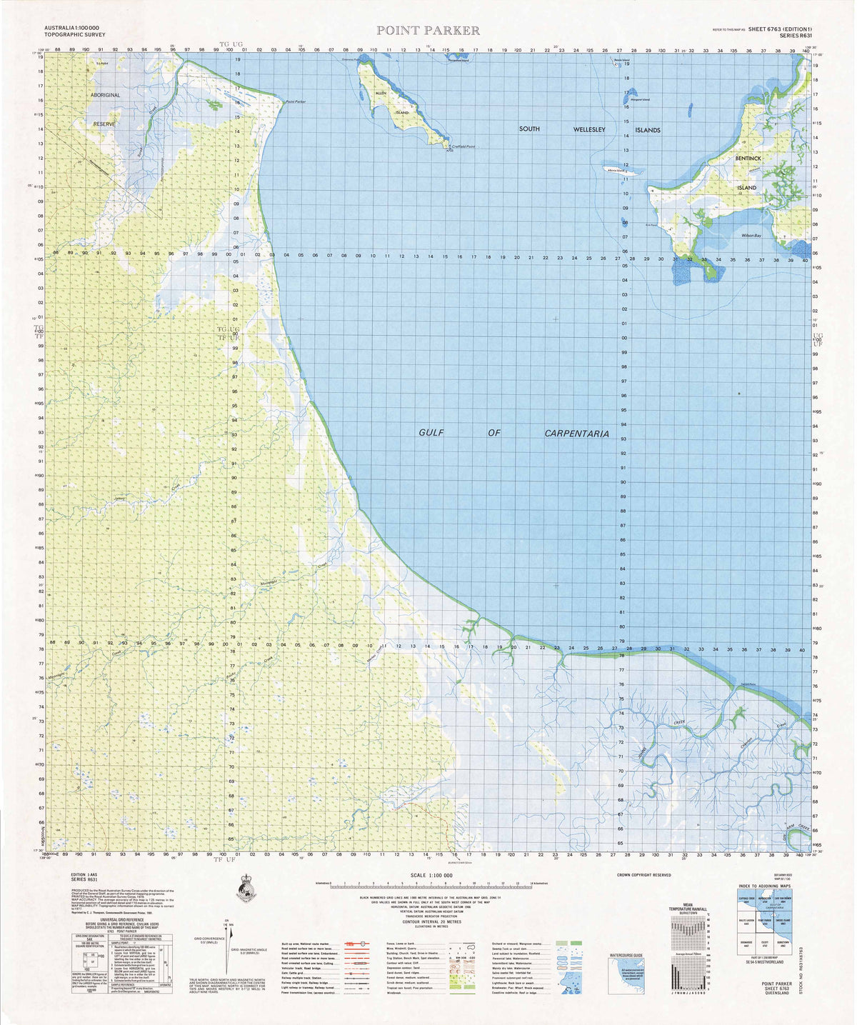 6763 Point Parker 1:100k Topographic Map | Mapworld