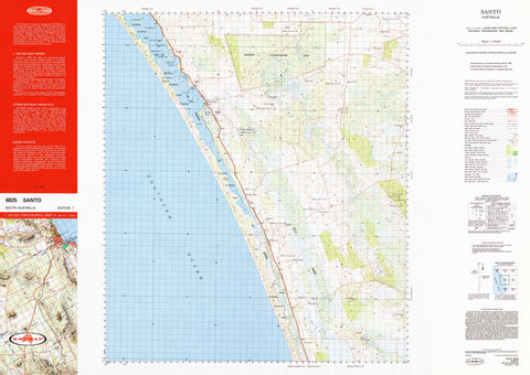 6825 Santo 1:100k Topographic Map