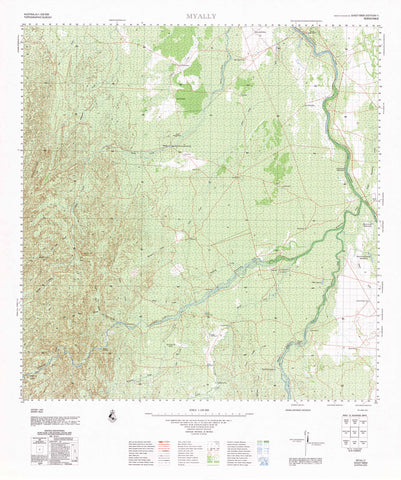 6859 Myally 1:100k Topographic Map