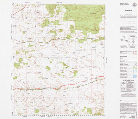 6927 Parrakie 1:100k Topographic Map