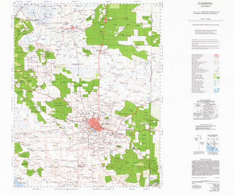 7022 Gambier Special 1:100k Topographic Map