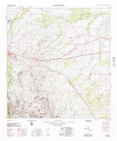 7056 Cloncurry 1:100k Topographic Map