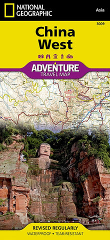China West National Geographic Folded Map — National Geographic folded travel map