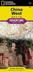 China West National Geographic Folded Map — National Geographic folded travel map