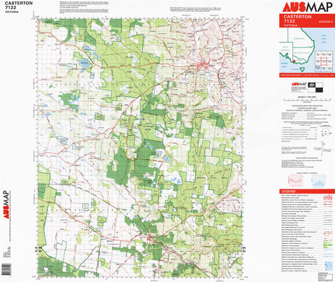 7122 Casterton 1:100k Topographic Map