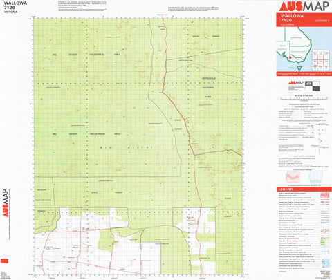 7126 Wallowa 1:100k Topographic Map