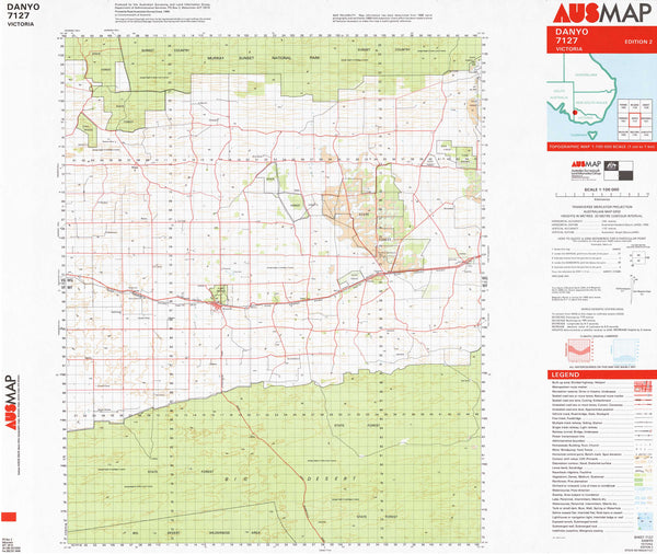 7127 Danyo 1:100k Topographic Map