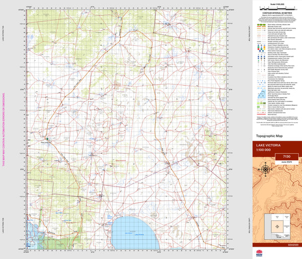 Lake Victoria 7130 Topographic Map 1:100k