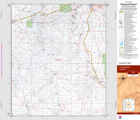 Thackaringa 7133 Topographic Map 1:100k | Mapworld