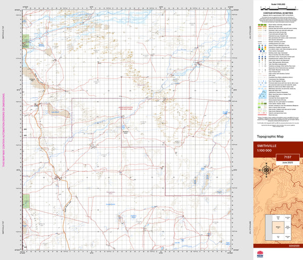 Smithville 7137 Topographic Map 1:100k | Mapworld