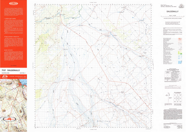 7157 Dalgonally 1:100k Topographic Map