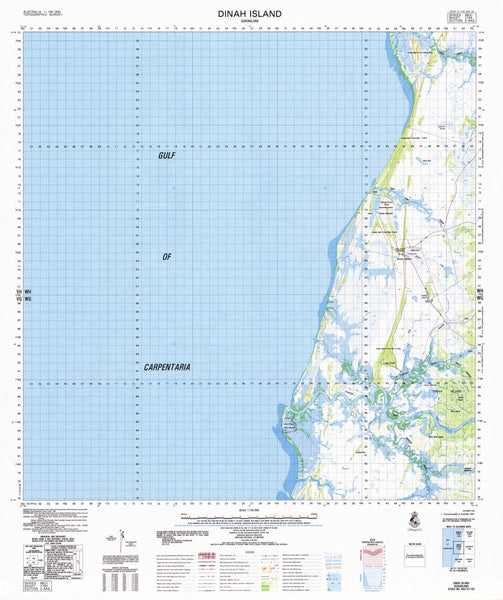 7165 Dinah Island 1:100k Topographic Map