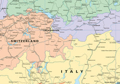 Europe Rail Map Collins 2025 NEW