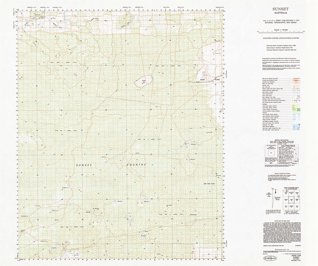 Buy 7228 Sunset 1:100k Topographic Map
