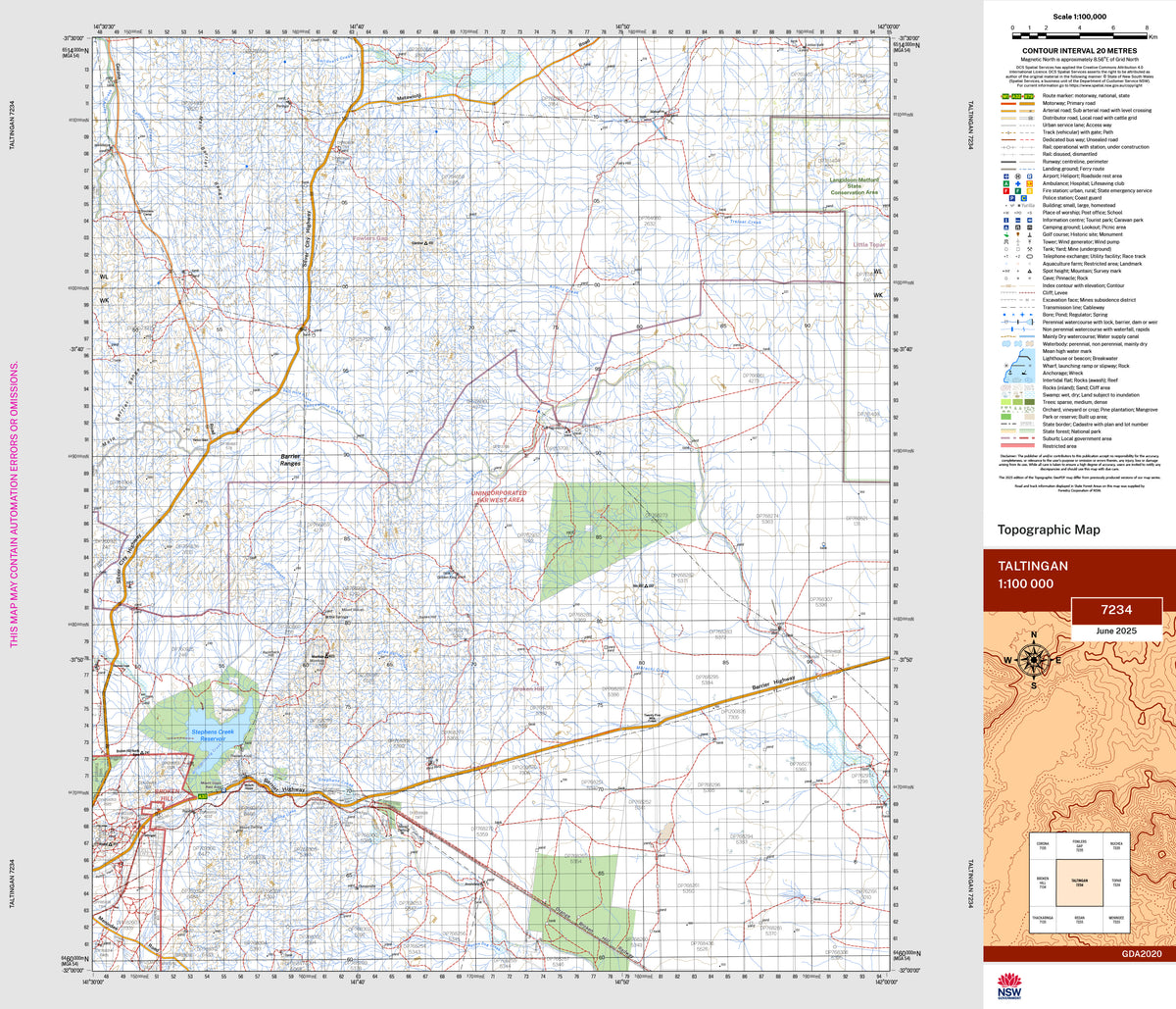 Taltingan 7234 Topographic Map 1:100k | Mapworld